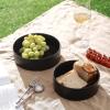 imageStone Lain Celina Stoneware Bowl Set 2Piece Round Serving Bowls Bowls for Kitchen Black