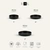 imageStone Lain Celina Stoneware Bowl Set 3Piece Round Serving Bowls Bowls for Kitchen Black