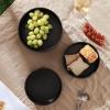 imageStone Lain Celina Stoneware Bowl Set 3Piece Round Serving Bowls Bowls for Kitchen Black