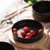 imageStone Lain Celina Stoneware Bowl Set 4Piece Pasta Bowls Bowls for Kitchen BlackBlack