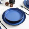 imageStone Lain Celina Stoneware Bowl Set 4Piece Pasta Bowls Bowls for Kitchen BlackBlue and Black