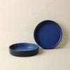 imageStone Lain Celina Stoneware Bowl Set 4Piece Pasta Bowls Bowls for Kitchen BlackBlue and Black