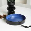 imageStone Lain Celina Stoneware Bowl Set 4Piece Pasta Bowls Bowls for Kitchen BlackBlue and Black