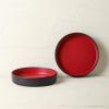 imageStone Lain Celina Stoneware Bowl Set 4Piece Pasta Bowls Bowls for Kitchen BlackRed and Black