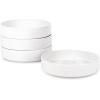 imageStone Lain Celina Stoneware Bowl Set 4Piece Pasta Bowls Bowls for Kitchen BlackWhite