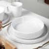 imageStone Lain Celina Stoneware Bowl Set 4Piece Pasta Bowls Bowls for Kitchen BlackWhite