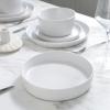 imageStone Lain Celina Stoneware Bowl Set 4Piece Pasta Bowls Bowls for Kitchen BlackWhite Speckled