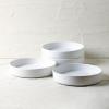 imageStone Lain Celina Stoneware Bowl Set 4Piece Pasta Bowls Bowls for Kitchen BlackWhite Speckled