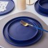 imageStone Lain Coupe Dinnerware Set Service For 4 Black MatteBlue