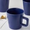 imageStone Lain Coupe Dinnerware Set Service For 4 Black MatteBlue
