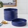 imageStone Lain Coupe Dinnerware Set Service For 4 Black MatteBlue