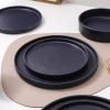 imageStone Lain Coupe Dinnerware Set Service For 4 Black MatteDark Blue