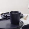 imageStone Lain Coupe Dinnerware Set Service For 4 Black MatteDark Blue