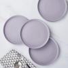 imageStone Lain Coupe Dinnerware Set Service For 4 Black MatteLight Gray