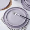 imageStone Lain Coupe Dinnerware Set Service For 4 Black MatteLight Gray