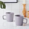 imageStone Lain Coupe Dinnerware Set Service For 4 Black MatteLight Gray