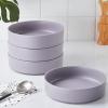 imageStone Lain Coupe Dinnerware Set Service For 4 Black MatteLight Gray