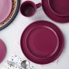 imageStone Lain Coupe Dinnerware Set Service For 4 Black MatteMagenta