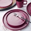 imageStone Lain Coupe Dinnerware Set Service For 4 Black MatteMagenta