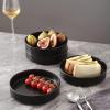 imageStone Lain Coupe Dinnerware Set Service For 4 Black MatteMatte Black