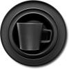 imageStone Lain Coupe Dinnerware Set Service For 4 Black MatteMatte Black