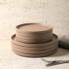 imageStone Lain Coupe Dinnerware Set Service For 4 Black MatteMatte Brown