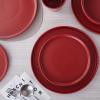 imageStone Lain Coupe Dinnerware Set Service For 4 Black MatteRed
