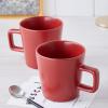 imageStone Lain Coupe Dinnerware Set Service For 4 Black MatteRed