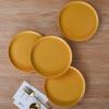 imageStone Lain Coupe Dinnerware Set Service For 4 Black MatteYellow