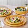 imageStone Lain Coupe Dinnerware Set Service For 4 Black MatteYellow