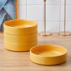 imageStone Lain Coupe Dinnerware Set Service For 4 Black MatteYellow