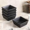 imageStone Lain Grace Stoneware Bowl Set Includes 4 Bowls BlackBlack