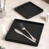 imageStone Lain Grace Stoneware Bowl Set Includes 4 Bowls BlackBlack