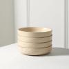 imageStone Lain Lauren Modern Stoneware 32piece Round Dinnerware Set Plates and Bowls Set Dish set for 8 Off WhiteBeige