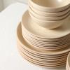 imageStone Lain Lauren Modern Stoneware 32piece Round Dinnerware Set Plates and Bowls Set Dish set for 8 Off WhiteBeige
