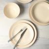 imageStone Lain Lauren Modern Stoneware 32piece Round Dinnerware Set Plates and Bowls Set Dish set for 8 Off WhiteBeige