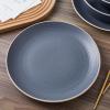 imageStone Lain Lauren Modern Stoneware 32piece Round Dinnerware Set Plates and Bowls Set Dish set for 8 Off WhiteCharcoal