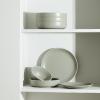 imageStone Lain Lauren Modern Stoneware 32piece Round Dinnerware Set Plates and Bowls Set Dish set for 8 Off WhiteGreen