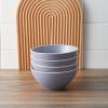 imageStone Lain Lauren Modern Stoneware 32piece Round Dinnerware Set Plates and Bowls Set Dish set for 8 Off WhiteLight Gray