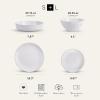imageStone Lain Lauren Modern Stoneware 32piece Round Dinnerware Set Plates and Bowls Set Dish set for 8 Off WhiteOffWhite