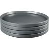 imageStone Lain Stoneware Bowls Set Matte Black 4 Count Pack of 1225 fl ozGrey Matte