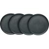 imageStone Lain Stoneware Bowls Set Matte Black 4 Count Pack of 1225 fl ozGrey Matte