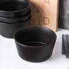 imageStone Lain Stoneware Bowls Set Matte Black 4 Count Pack of 1225 fl ozMatte Black