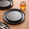 imageStone Lain Stoneware Bowls Set Matte Black 4 Count Pack of 1225 fl ozMatte Black
