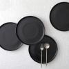 imageStone Lain Stoneware Bowls Set Matte Black 4 Count Pack of 1225 fl ozMatte Black