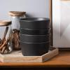 imageStone Lain Stoneware Bowls Set Matte Black 4 Count Pack of 1225 fl ozMatte Black