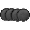 imageStone Lain Stoneware Bowls Set Matte Black 4 Count Pack of 1225 fl ozMatte Black