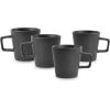 imageStone Lain Stoneware Bowls Set Matte Black 4 Count Pack of 1225 fl ozMatte Black