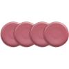 imageStone Lain Stoneware Dish Set Set of 4  Salad Plates Red and BlackPink White