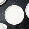 imageStone Lain Stoneware Dish Set Set of 4  Salad Plates Red and BlackSnow White